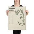 The Home Course Canvas, 18 by 24 inches, a golf course map printed on stretched canvas