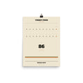 A golf scorecard print, set as clean typography with the course, the date, the hole-by-hole numbers and the golfer's name