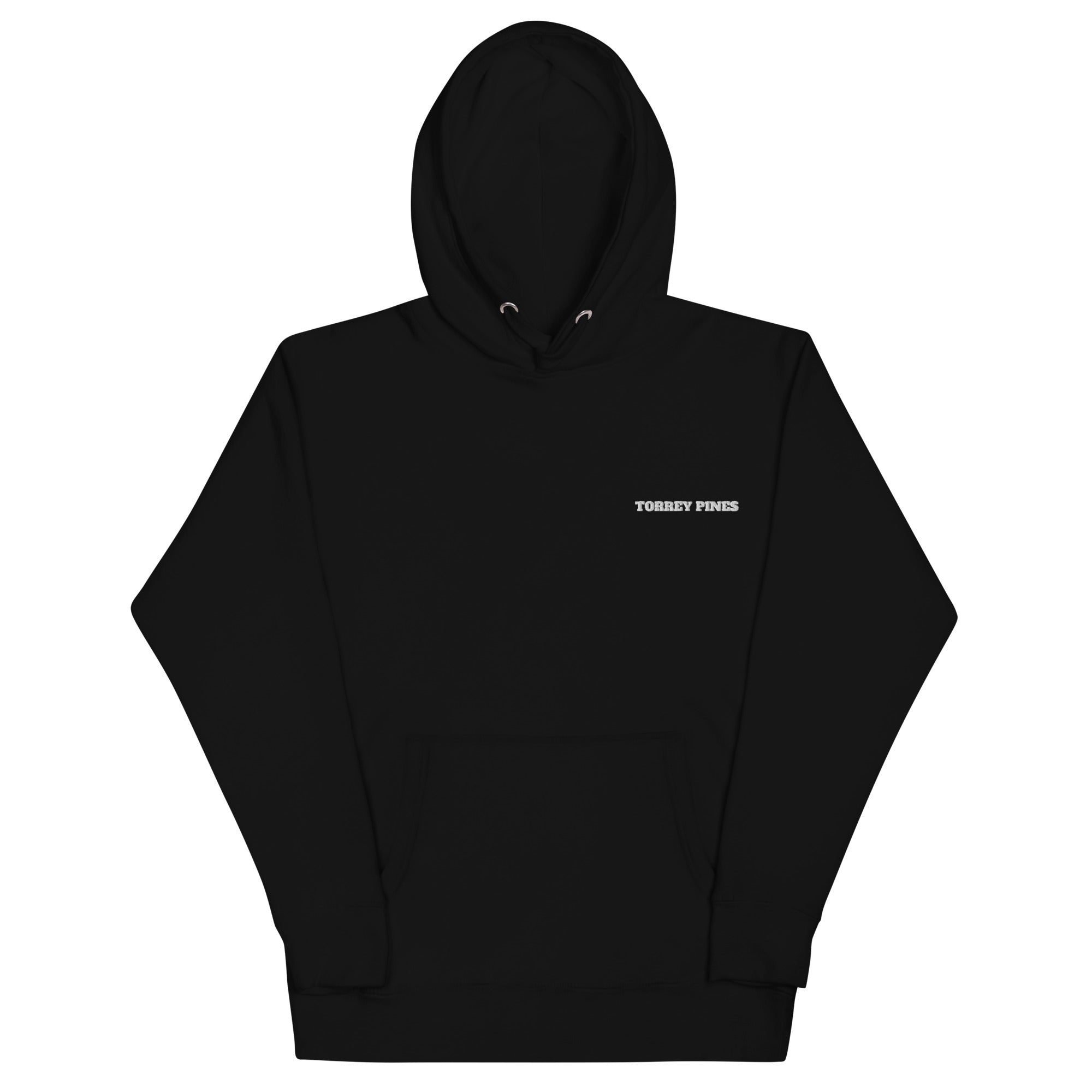 A heavyweight hoodie embroidered on the chest with the golfer's name or home course